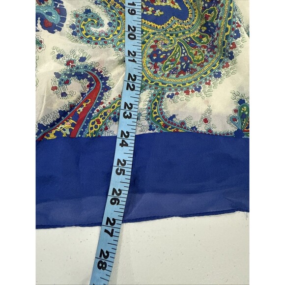Talbots Blouse Womens 2X Silk‎ Multi Paisley Abstract Kimono Top Festival - Picture 8 of 11